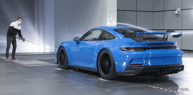 ポルシェ 911 GT3 新型の空力テスト