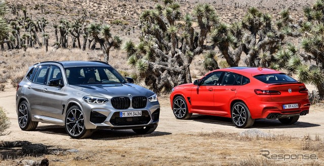 BMW X3M コンペティション(左)とBMW X4M コンペティション(右)