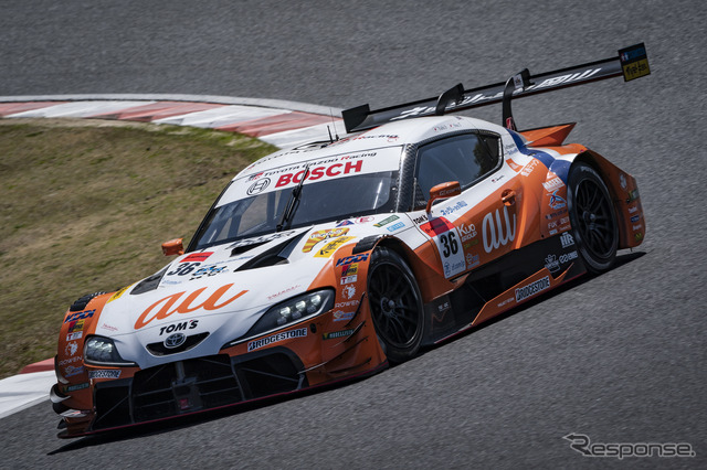 GT500クラス予選3位の#36 au TOM'S GR Supra(関口雄飛/坪井翔)