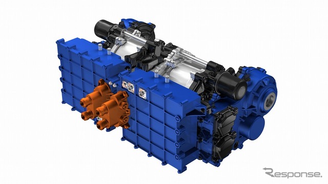 ヤマハ発動機のハイパーEV向け電動モーターユニット（試作品）