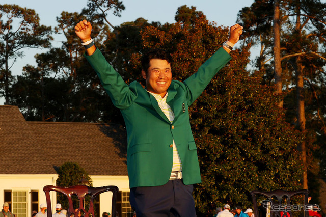 松山選手、マスターズV