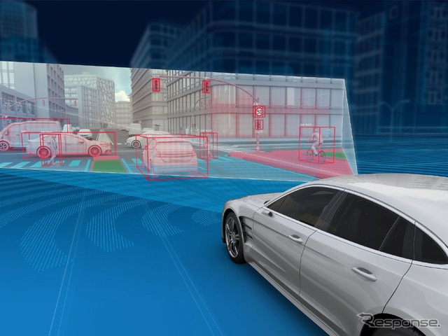 ZFの自動運転向け4Dフルレンジレーダーの作動イメージ