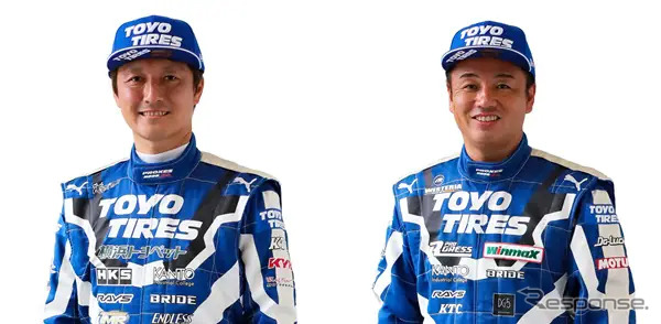 2021年チームドライバー、左から川畑真人選手、藤野秀之選手