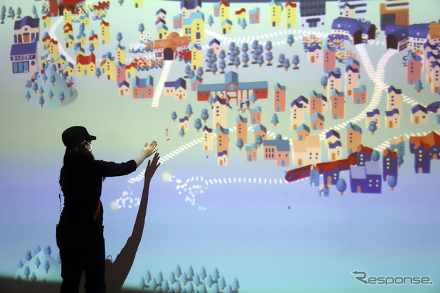 小田急ロマンスカーミュージアム:ロマンスカーアカデミア II、インタラクティブアート“電車とつくるまち”