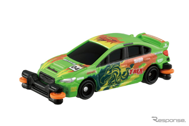 スーパースピードトミカ SST-04 TEAM MONSTER SUBARU WRX STI[T-REX CUSTOM]。