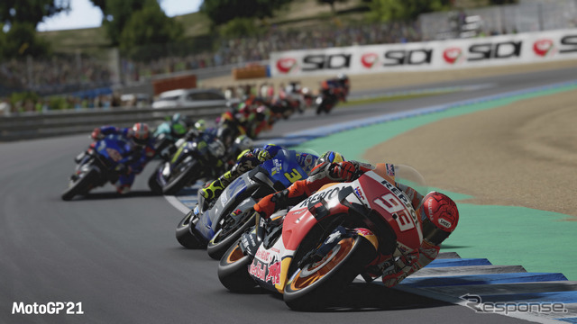 MotoGPオフィシャルゲームであるMotoGP21、2021年シーズンの全オフィシャルチームと全サーキットが収録されている