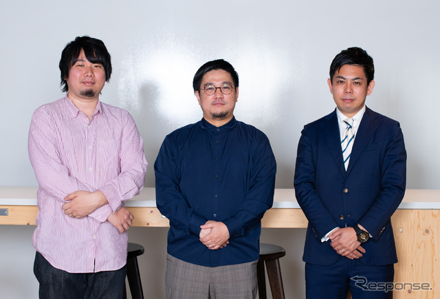 浜松市とのMaaSプロジェクトを主導する博報堂メンバーの3人、左から古矢真之介氏、堀内 悠氏、畠山洋平氏。