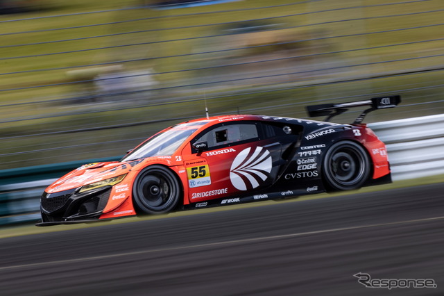 GT300クラス予選2位の#55 ARTA NSX GT3（高木真一／佐藤蓮）