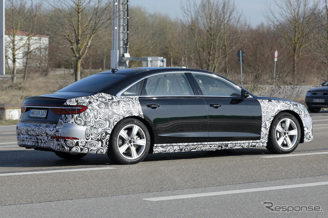 アウディ A8 改良新型プロトタイプ(スクープ写真)