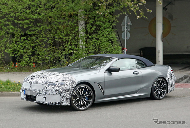 BWM 8シリーズ カブリオレ 改良新型プロトタイプ(スクープ写真)