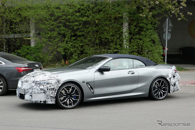 BWM 8シリーズ カブリオレ 改良新型プロトタイプ(スクープ写真)