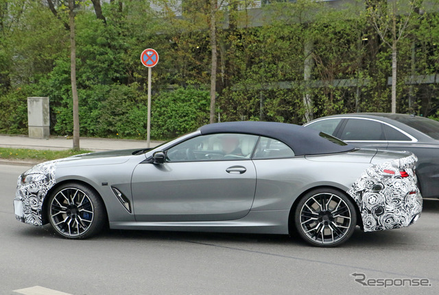 BWM 8シリーズ カブリオレ 改良新型プロトタイプ(スクープ写真)
