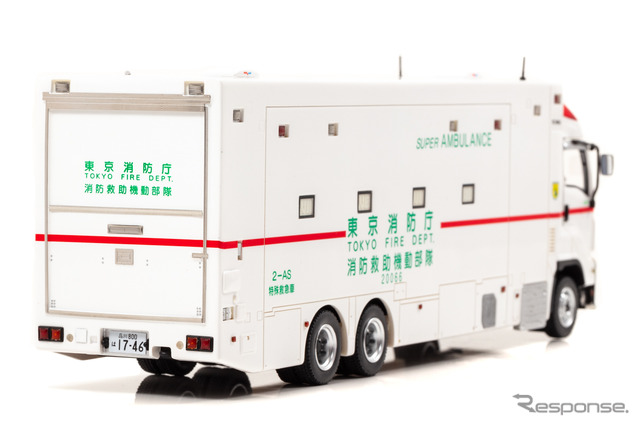 いすゞ ギガ 2018 東京消防庁消防救助機動部隊特殊救急車 スーパーアンビュランス(1/43スケール)