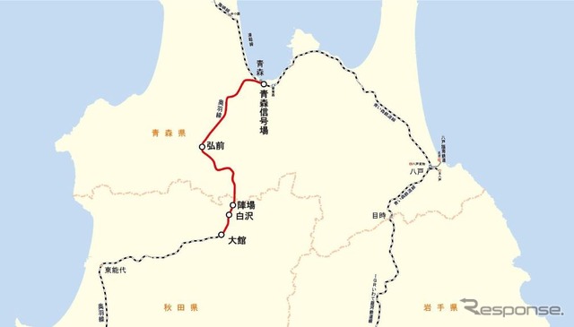 貨物列車の運休区間。