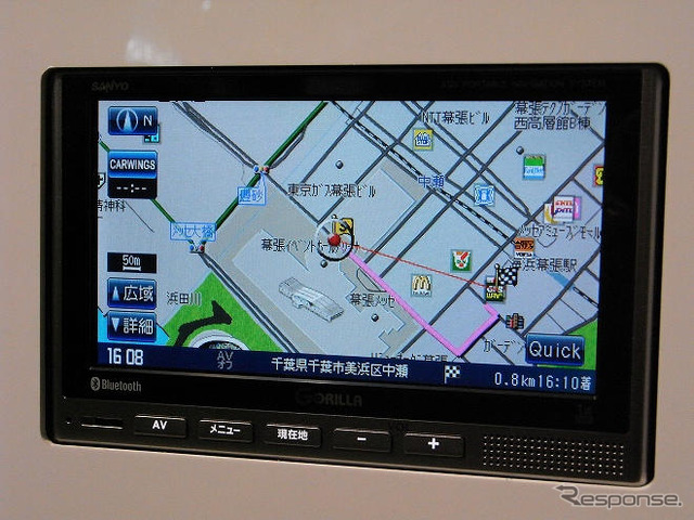 【CEATEC08】日産カーウイングス対応の三洋『ゴリラ』も実機展示