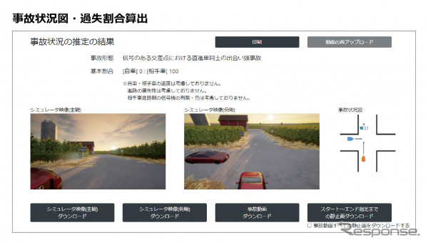 事故状況図・過失割合算出