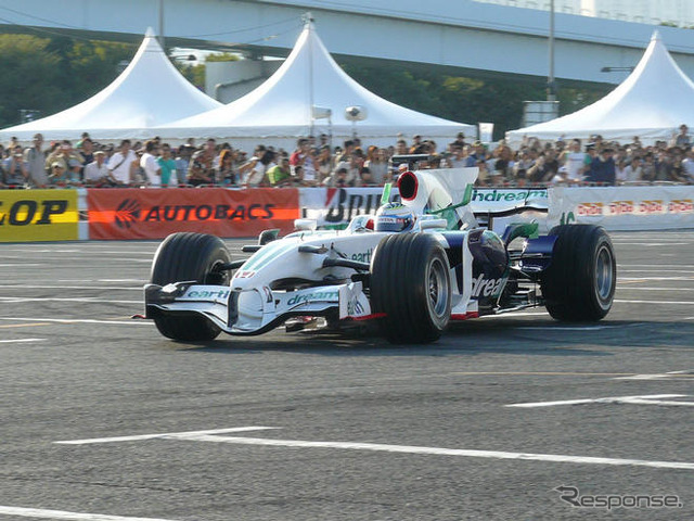 【MSジャパン08】ホンダF1デモ走行の大盤振る舞い