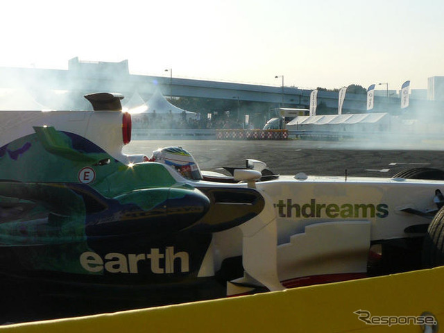 【MSジャパン08】ホンダF1デモ走行の大盤振る舞い