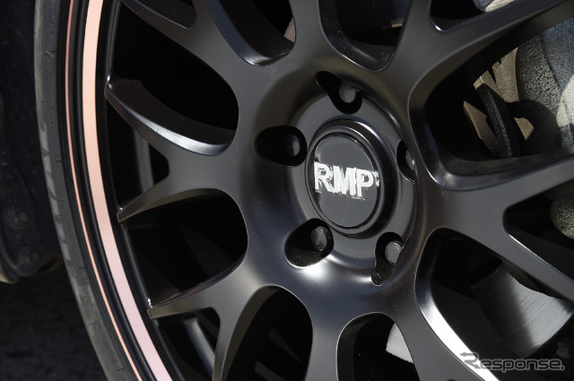 MID【RMP 820F】推奨サイズ:20×8.5J Inset45 5H-114.3/カラー:セミグロスブラック/デュアルポリッシュ/ピンクゴールドクリア/タイヤサイズ:245/40R20