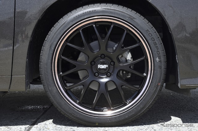 MID【RMP 820F】推奨サイズ:20×8.5J Inset45 5H-114.3/カラー:セミグロスブラック/デュアルポリッシュ/ピンクゴールドクリア/タイヤサイズ:245/40R20