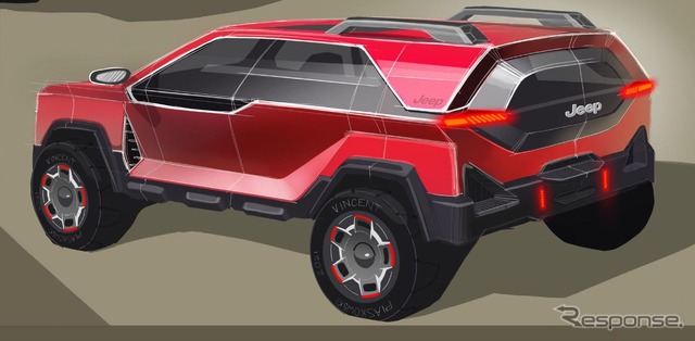 「未来の電動ジープ」のデザインコンテストの最優秀作品、ジープ『グランドティートン』