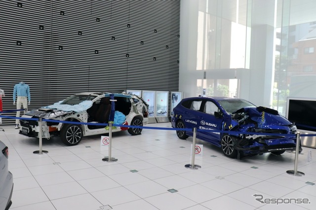 実験車両は東京・恵比寿のスバル本社ショールームで展示される。