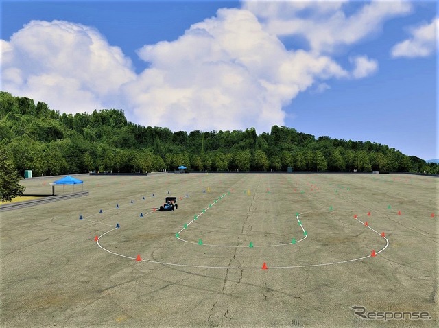 自動車技術会「学生フォーミュラ日本大会」:バーチャルで再現した大会会場
