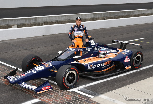 連覇を目指した#30 佐藤琢磨は14位(予選日の撮影)。