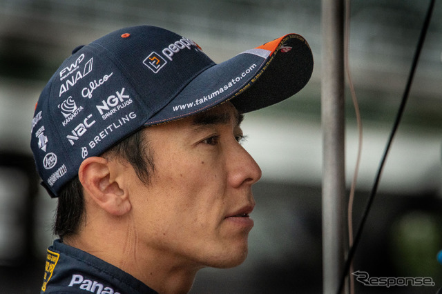 #30 佐藤琢磨は連覇ならず14位(写真は28日)。