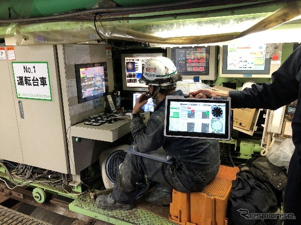 自動制御モード実験の様子