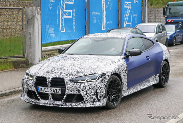 BMW M4クーペをベースとしたプロトタイプ(スクープ写真)