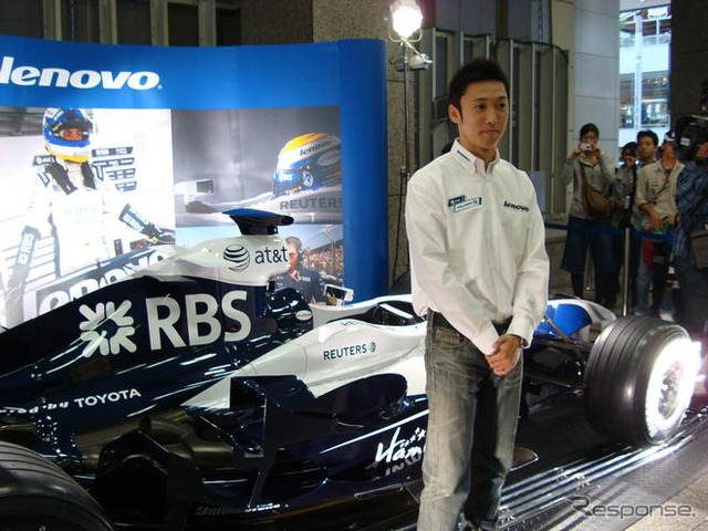 【ウィリアムズF1】日本GP直前イベント…中嶋一貴、吉野屋に幸せを感じる!