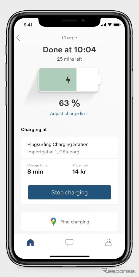 ボルボカーズのEVユーザーの充電を支援する「Volvo Carsアプリ」