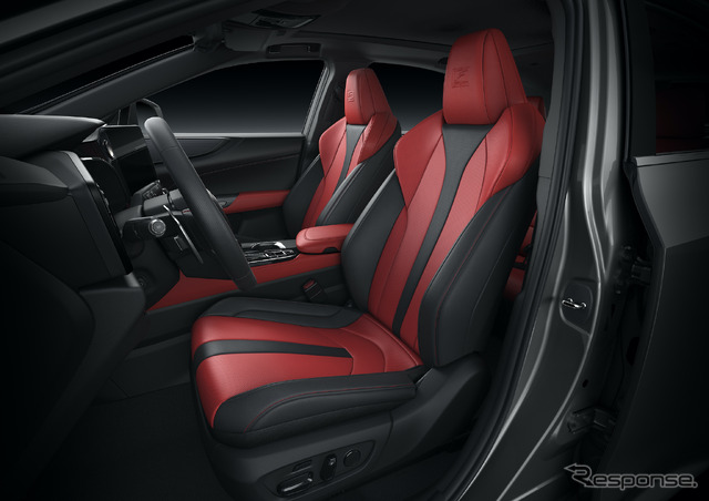 レクサスNX新型(プロトタイプ):F SPORT専用色、フレアレッド