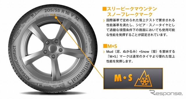 スリー・ピーク・マウンテン・スノーフレークとM+S