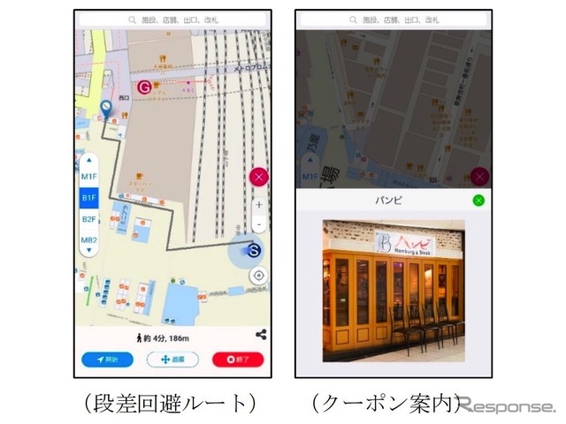 実証実験アプリ『新宿えきナビ』