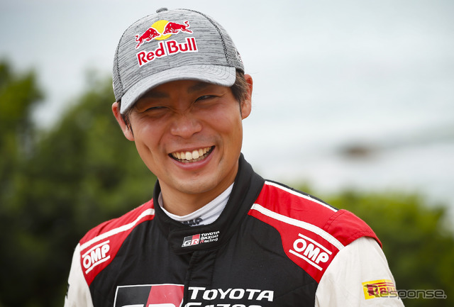 WRC第6戦サファリで、自身初表彰台となる総合2位でゴールした#18 勝田貴元（写真は前戦サルディニア）。