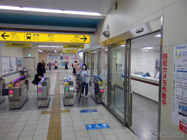 西武多摩川線サイクルトレイン(武蔵堺駅デモ)