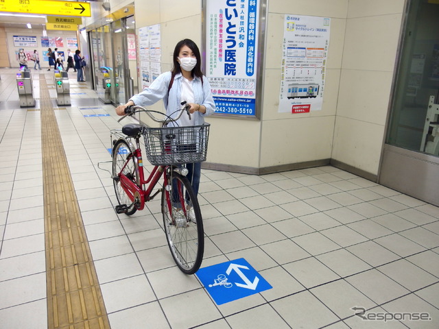 西武多摩川線サイクルトレイン(武蔵堺駅デモ)