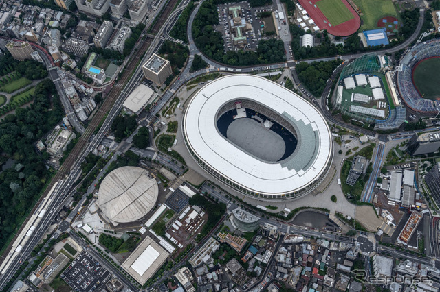 東京の国立競技場付近