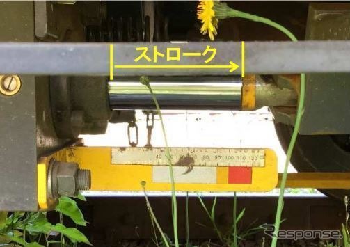 ストローク量を判定する目盛り。これを確認するルールがなかったこともトラブルの要因につながった。