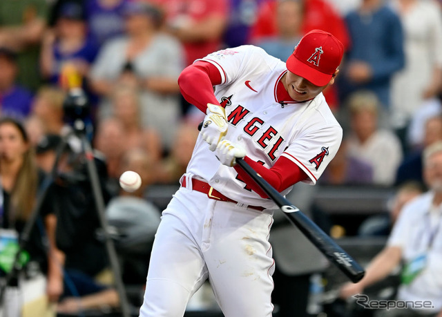 ホームランダービーに出場したエンゼルスの大谷翔平選手（7月12日）