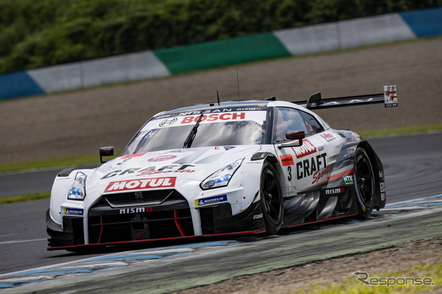 GT500クラス予選GT-R勢トップ（7位）の#3 CRAFTSPORTS MOTUL GT-R（平手晃平／千代勝正）