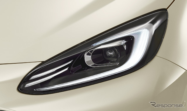 トヨタ アクア 新型、Bi-Beam LEDヘッドランプ デイライト点灯時 ※Zに標準装備。G、Xにメーカーオプション