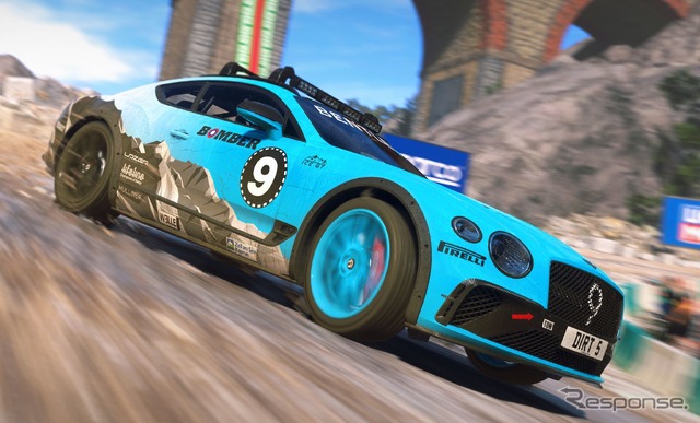 『DIRT 5』の「スーパーサイズコンテンツパック」に収録されるベントレー・コンチネンタル GT のアイスレースカー