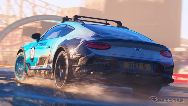 『DIRT 5』の「スーパーサイズコンテンツパック」に収録されるベントレー・コンチネンタル GT のアイスレースカー