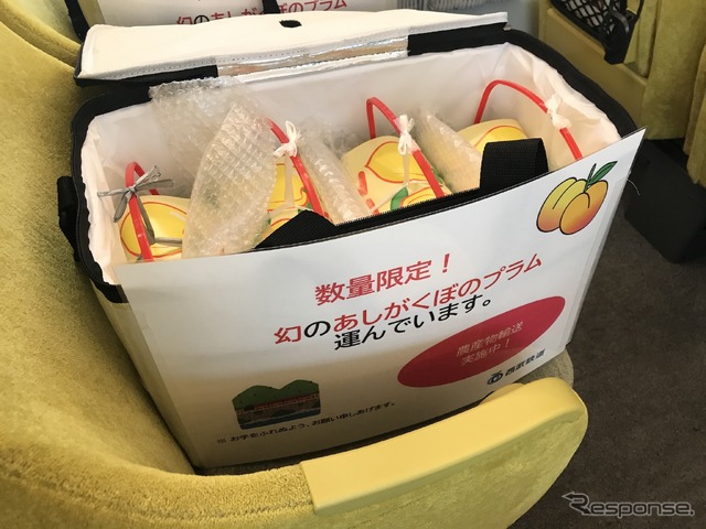 特急Laviewで運ばれるプラム