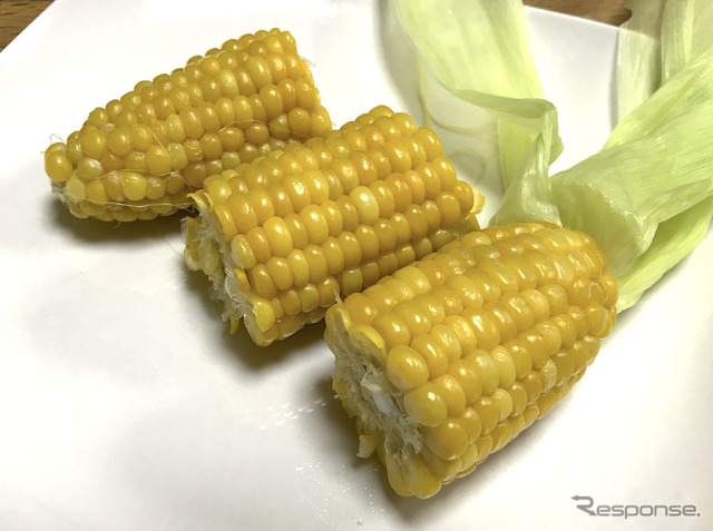 特急小江戸で運ばれたとうもろこし。うまいいいっ、うまいぞ!!