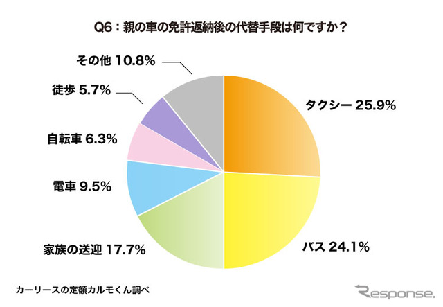 親の車の免許返納後の代替手段は何ですか?