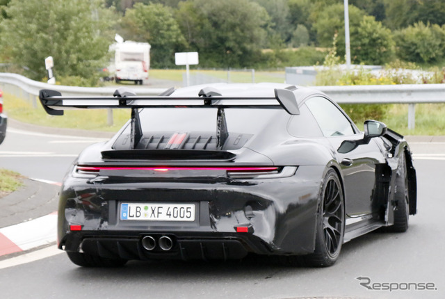 ポルシェ 911 GT3 RS 新型プロトタイプ(スクープ写真)